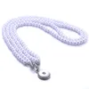 Chaînes perles d'imitation bouton pression collier plein cristal 18mm pendentif colliers pour femmes filles bohême bijoux chaînes