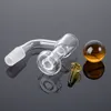 2mm Thick Bangers With Glass Screw Smoking Accessories 10mm 14mm Male Joint Seamless Fully Weld Quartz Banger Nails 45 90 Degree Beveled Edge Tobacco Tools GQB27
