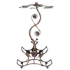 Creative Wrought Iron Art Vine Wine Bottle Holder Decorative Metal Goblet Glass Hanger Rack Drinking Facility Barware Furnishing 220509