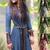 Vestido medieval Mujer Maxi Túnica de manga larga Vintage Hada Elfo Renacimiento Celta Vikingo Ropa gótica Vestido de fiesta de fantasía 220613270W