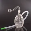 10mm Bong in vetro femminile Narghilè Mini granata anticarro Dab Oil Rig Inline Perc Recycler Gorgogliatore Tubo dell'acqua con tubo per bruciatore a nafta in vetro maschio