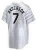 2024 Custom Tim Anderson Eloy Jimenez Jersey Lance AJ Pollock Lynn Luis Robert Yoan Moncada Jose Abreu Andrew Vaughn Yasmani Grandal Kimbrel Hommes Femmes Jeunes