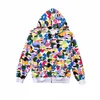 Män kamouflage hooded hoodies camo cardigan jackets tröja hip hop tröja streetwear coat s-3xl 1580#