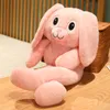 80 cm de 100cm travesseiro kawaii puxar orelhas de coelho brinquedos de pelúcia inseguros pernas longas coelho macaco de pelúcia boneca de boneca apaziguar criativo para meninas mulheres