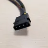 PSU 4PIN IDE MOLEX TILL DUAL 90 DEGRUDERT Down Angle 15pin SATA Power Cable Cord 18Awg Wire för HDD SSD PC DIY