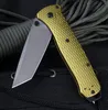 Special Offer 537 Pocket Folding Knife M4 Titanium Coated Tanto Point Blade Aluminum Alloy Handle EDC Knives 2 Handle Colors
