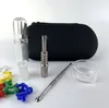 Mini glass pipes Kit Smoking NC Set with 10mm 14mm Titanium Tip or Quartz Tip Oil Rig Concentrate Dab Straw for Bong NC003