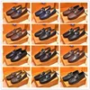 A1 italienska äkta läderskor män loafers casual klänningskor lyx varumärken mjuk man moccasins comfy slip på lägenheter båtsko storlek US 6.5-12