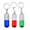 The latest 7.2cm pill smoking keychain hidden detachable metal pipe accessories, colorful styles, support custom LOGO