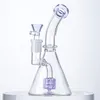 Pink Bong Showerhead Perc Heady Glass Bongs Hookahs Dab Oil Rigs Bécher Fumer Bent Tube Pipe 5mm d'épaisseur Conduites d'eau Wax Mini Rig 14mm Quartz Banger Nail