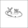 Ringos de banda jóias mulheres anel de strass ajustável a - z Nome do zirconia Crystal para meninas Q182FZ Drop Deli DHH0R
