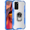 Anneau magnétique en métal support nid d'abeille étuis antichoc pour Huawei P40 P30 Pro Nova 7i 7 6 SE P40 Lite 5G couverture arrière en acrylique transparent