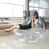 Camp Furniture Transparent Inflatable Chair Sofá Blow Up Camping Camping Single Outdoor Music Festival Bed Cafe Seatcamp