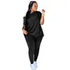 3xl 4xl Mulheres plus size rastrear roupas de duas peças Roupa