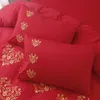 Sängkläder sätter västerut i utländsk handel med bröllop broderier fyra bomullsbroderade täcken för täcken för täcken