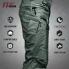 Tactical Cargo Men Outdoor Waterproof SWAT Combat Camouflage Trousers Casual Multi Pocket Pants Male Work Joggers 220705