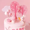 Forniture festive Altra Festa Topper per torta a forma di trenino rosa adorabile Per il compleanno della ragazza Festa dei bambini Regali felici per bambiniAltro AltroAltro