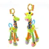 Soft Cute Giraffe Animal Handbells Rattles Mobile Plush Infant Baby Handle Toys Selling WIth Teether born Baby Gifts 220531