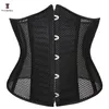 809 чернокожих женщин 30 см сетка талия Cinchers Hollow Out Underbust Corset Plus Size Fitness Shaper