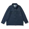 Männer Casual Hemden Schnalle Denim Hemd Männer Japanischen Harajuku Streetwear Vintage Mode Lose Langarm Jeans Stil Cargo Jacke männer