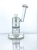 Pipe à eau en verre à haute teneur en borosilicate avec 1 plaque de frittage, bol en verre de 6,6 pouces de 19 mm GB-215-S