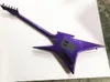 Metal Purple 6 Strings Guitar Electric With Floyd Rose Rosewood Fretboard