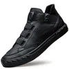 Heren Leerschoenen Koreaanse trend Comfortabele loafer Men Schoenen Britse mode Men High Top Sneakers Mocassins Men 588 G 220815