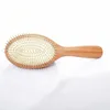 Pennello per capelli Bamboo Brush Brush Autle in acciaio Denti pettinare il massaggio umano cuscino bianco j17