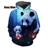 Męskie bluzy męskie bluzy Panda swobodny pullover z długim rękawem mężczyźni i kobiety sportowe luźne topy xs-5xl