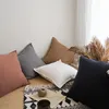 Coussin/oreiller décoratif couleur unie housse de coussin 45x45/55CM noir blanc marron oreillers décoratifs décor à la maison El canapé chaise siège jeter