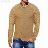 Maglione uomo autunno tinta unita slim fit maglioni manica lunga top M-3XL2021 nuovi uomini o-collo twist maglione L220801