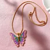 Anhänger Halsketten Mode Frauen Schmetterling Thai Perlen Halskette Doppel Choker Ketten Schmuck Geschenk Schlüsselbein ChainPendantPendant
