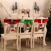 의자 커버 산타 클로스 엘프 커버 벨벳 천 파티 식탁 의자 뒤로 메리 크리스마스 장식 축제 공급품 의자