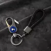 Nyckelhållare Keychain Key Chain Buckle Keychains Lovers Car Handgjorda svarta läderväskor Pendant Tillbehör 4 Färg 65221 med Box Dust Bag #kyh