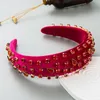 2022 Womens Baroque Headband Shine Crystal Hairband Colorful Rhinestone Headwrap Hair Band Hoop Headwear Hair Bands Accessory