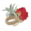 Zijderbloem Napkin Rings Serviette Buckle Hulde Holder Hotel Wedding Tafel Diner D87714