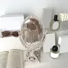Lusterka nordycka srebrna plastikowa plastikowa plastikowe lustro dekoracyjne małe okrągłe makijaż sypialnia pokój stół stojący szklane lustro