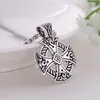 Pendant Necklaces My Shape Cross Viking Shield Necklace Jewelry Tibetan Silvery Solar Knot Religious Christian Irish Druid LeatherPendant