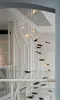 Kolye lambaları Lüks Altın Merdiven Avize Modern Büyük Salon Ev Dekoru Hafif Yaratıcı Tasarım Otel Kapalı Led Lus