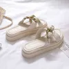 Summer Thick Sole Slippers Women's Fashion Lovely Leisure Non-Slip Soft Bottom Outdoor Personality Versatile Fairy Wind Sandals Factory Direct Sale