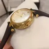 Causal Fashion Ladies Watch 27MM 32MM Leather Strap Women Quartz Watches Gold Wristwatches monter luxury female clock