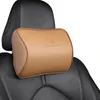 Nappa Car Neck Pillow 품질 가죽 요추 허리 Honda Logo City Civic CRV HRV 헤드 레스트 쿠션 인테리어 accesorios