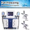 Double cryoliplysis Fat Freezing Cavitation Machine With RF body slimming equipment 2 cryo handles cryotherapy treatment with laser lipo pads for shaping