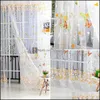 Sheer Curtains Window Treatments Home Textiles Garden Butterfly Tle Voile Door Room Balcony Panel Curtain Drop Delivery 2021 Sgmcn