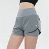 LULULEMEN YOGA OUTFIT KORTA ANTI-GLARE Kvinnor som kör Lulu Shorts Sports Training Gym Hip Fitness Tights Sportwear Bodybuilding Bottoms