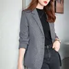 Costumes pour femmes Blazers Automne Hiver Mode Laine Épaisse Costume Britannique Femmes Blazer Veste Mince Dames Bureau OL Vestes Professionnelles Femal