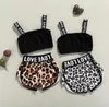 Girls Suit Baby Halter vest set lettered leopard print shorts stylish casual two-piece set children clothing sets