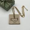 Collana con pendente in strass di lusso Collane con doppia lettera di diamanti lucidi Gioielli hip-hop per regalo uomo donna