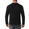 Mens Long Sleeve Henley Shirt Autumn Slim Fit Waffle Cotton T Shirt Men Solid Color Business Work Casual Tshirt Male XXL L220704