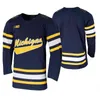 Maglie da hockey su ghiaccio del Michigan Wolverines College Maglia da uomo Jake Slaker Strauss Mann Nick Pastujov Griffin Luce Luke Morgan Cucita personalizzata